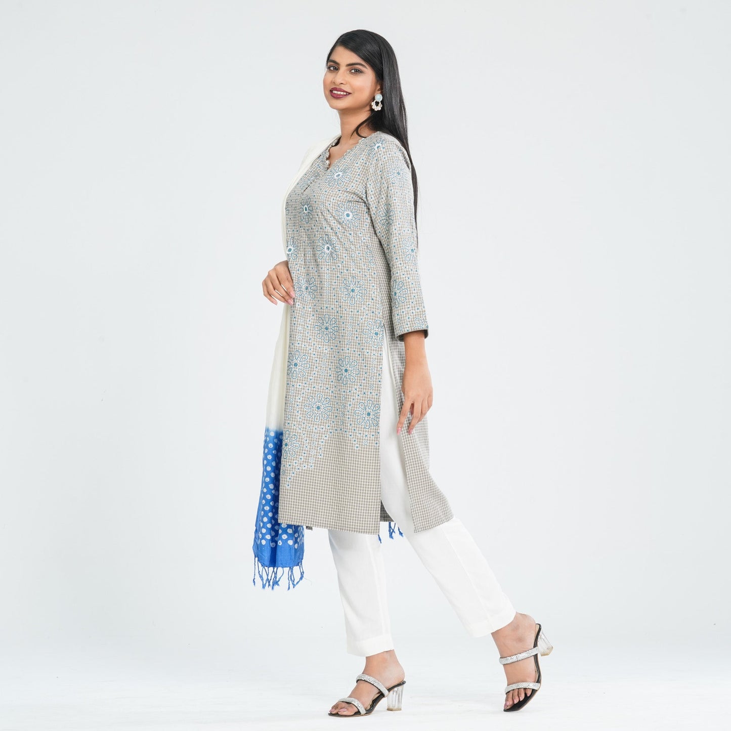 Women’s Sage Green Three Pieces Ethnic Set