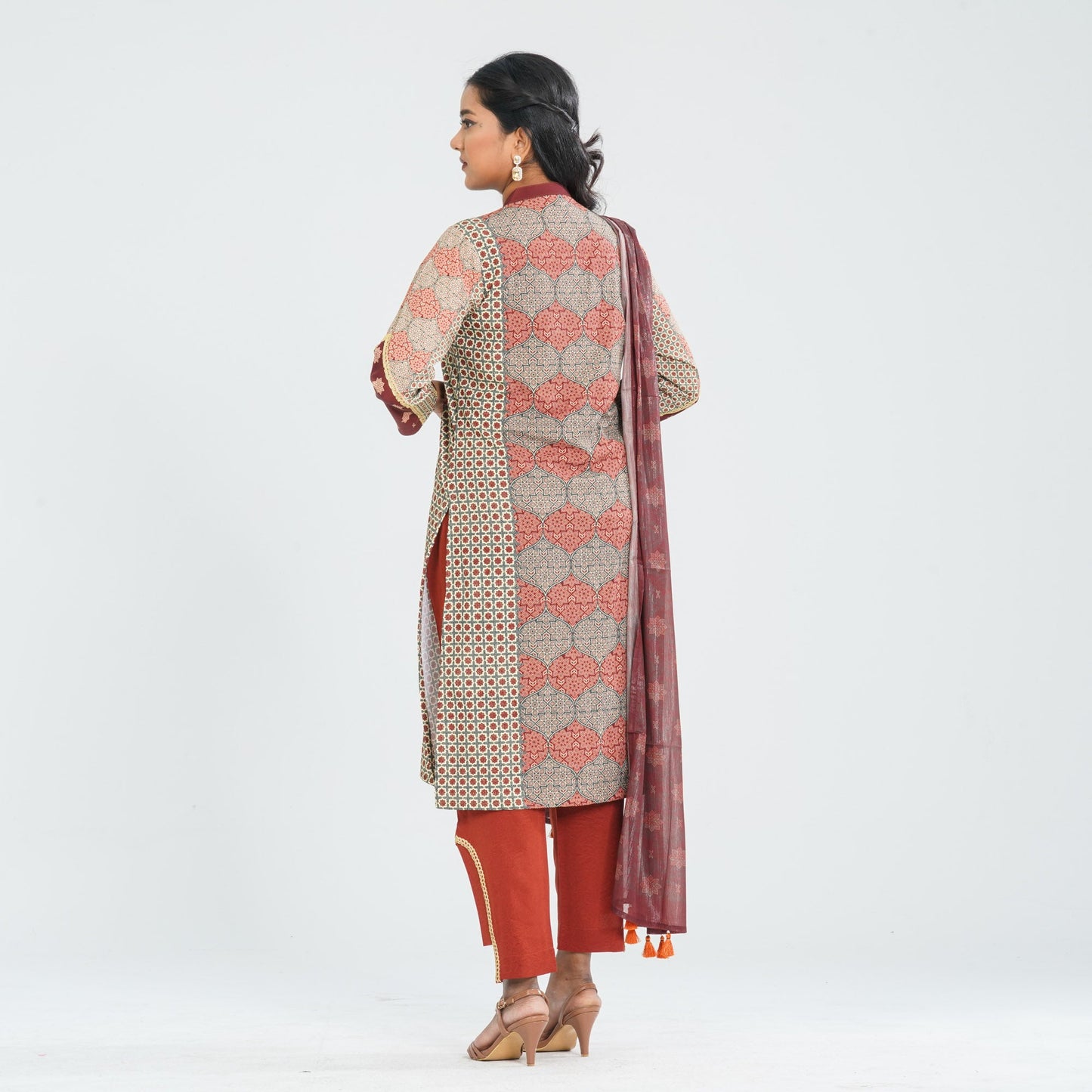 Women Blended Silk Three Piece Set