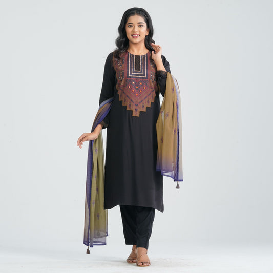 Women Mix Blended Three Piece Set