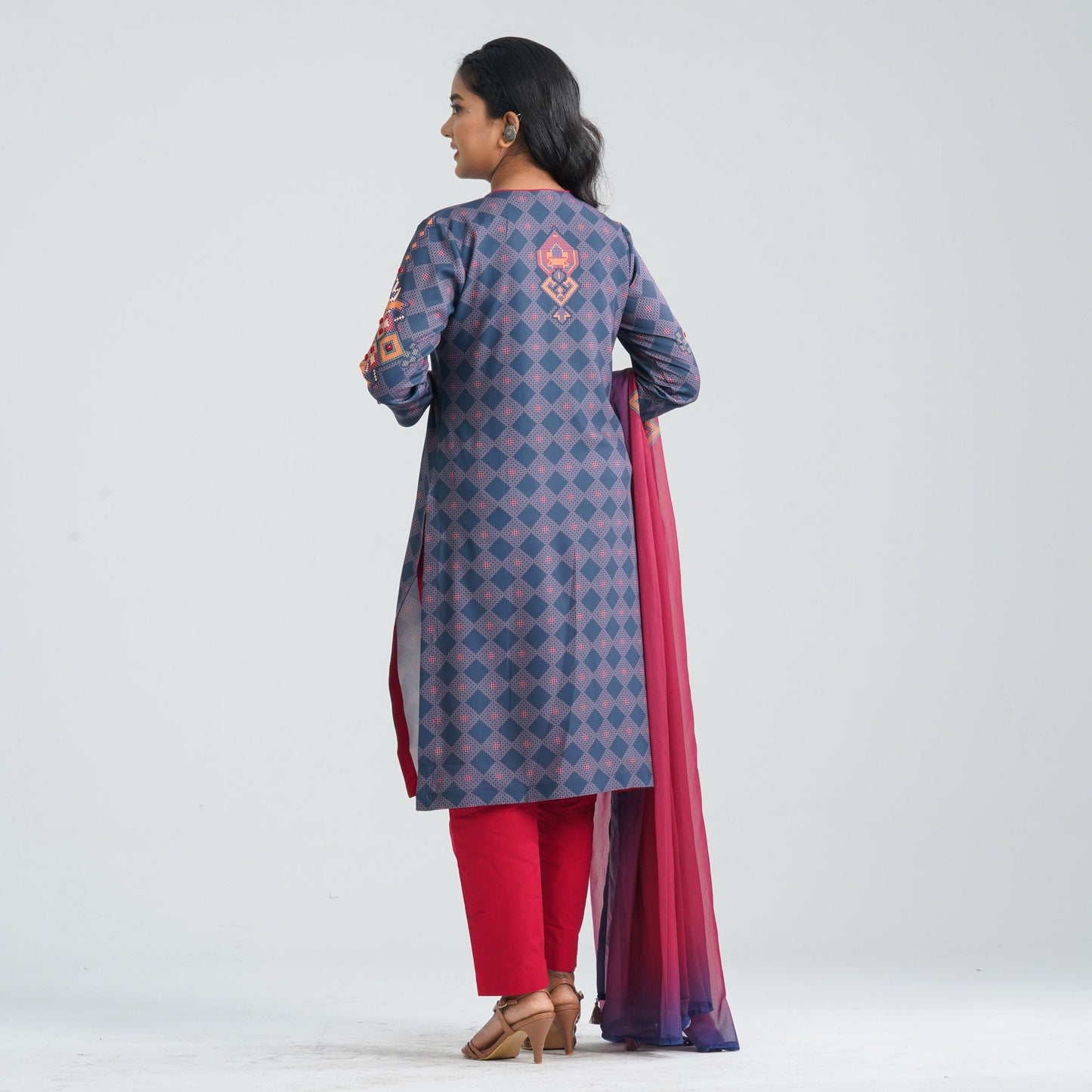 Women Blended Silk Three Piece Set