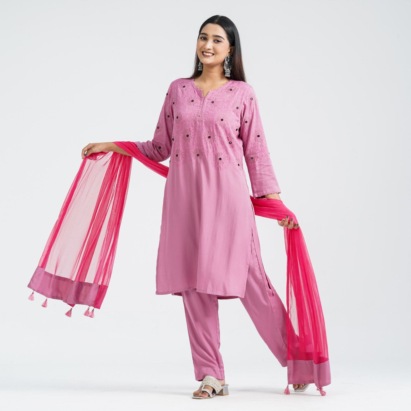 Women’s Floral Viscose Three Piece Set
