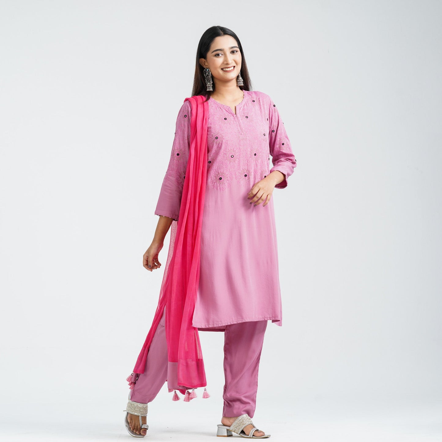 Women’s Floral Viscose Three Piece Set