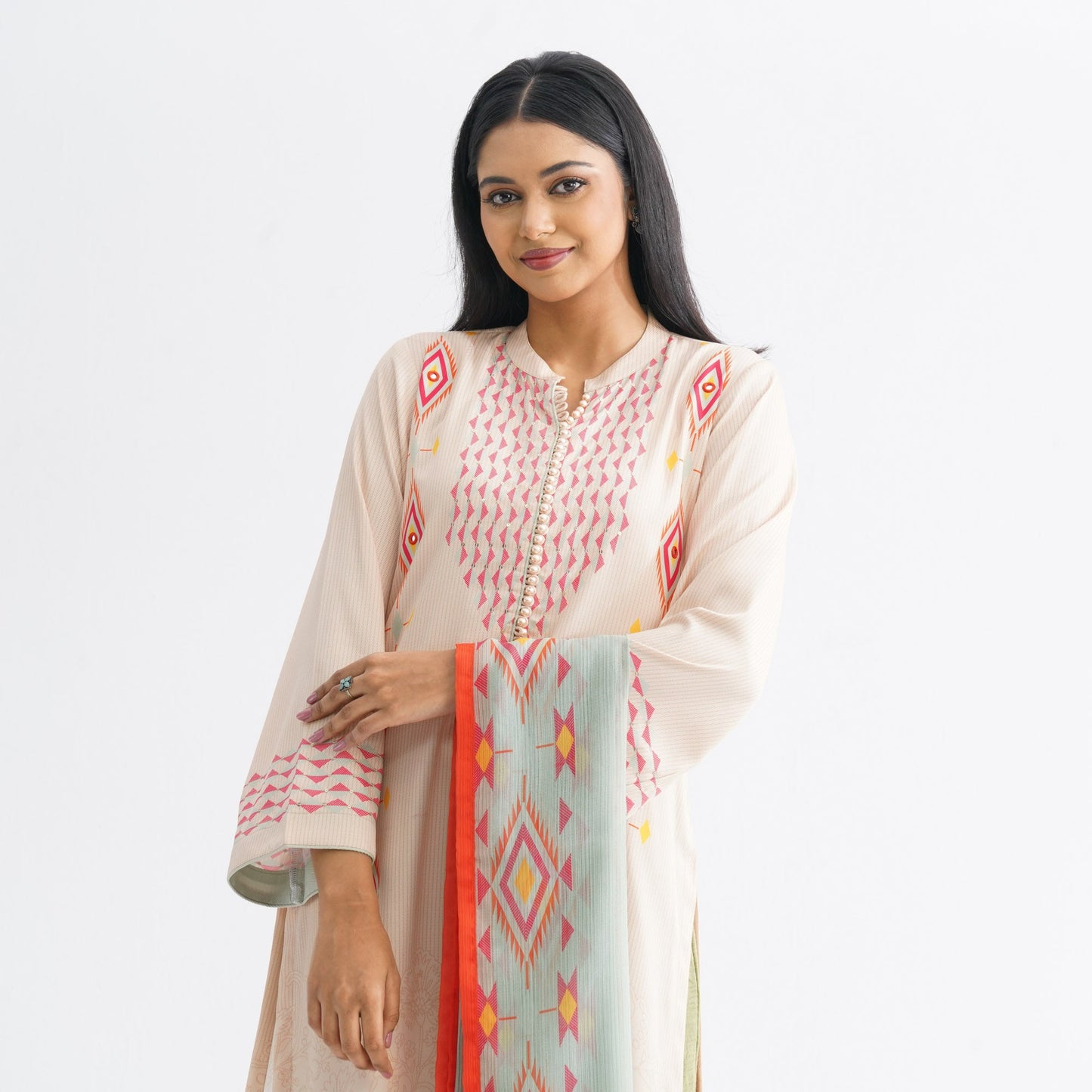 Womenâ€™s Beige Three-Piece Set