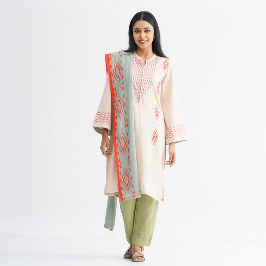 Womens Beige Three-Piece Set