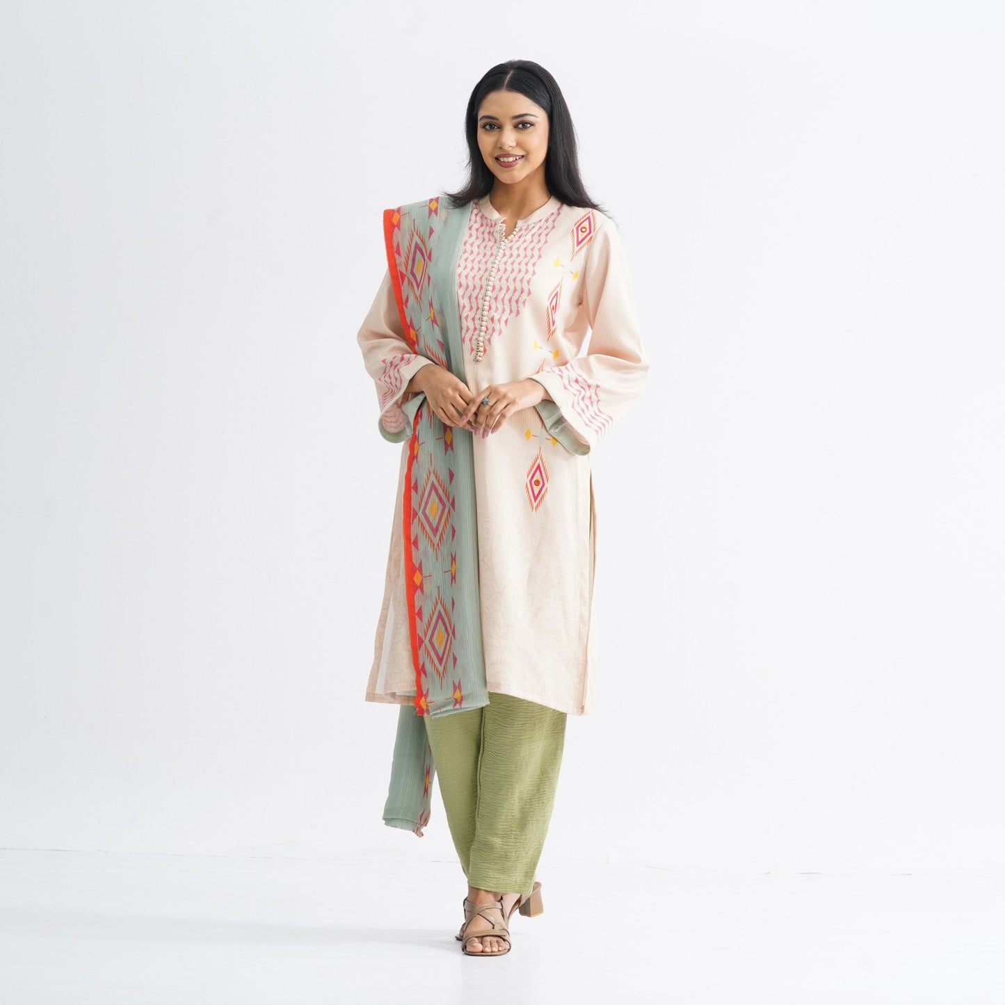 Womenâ€™s Beige Three-Piece Set