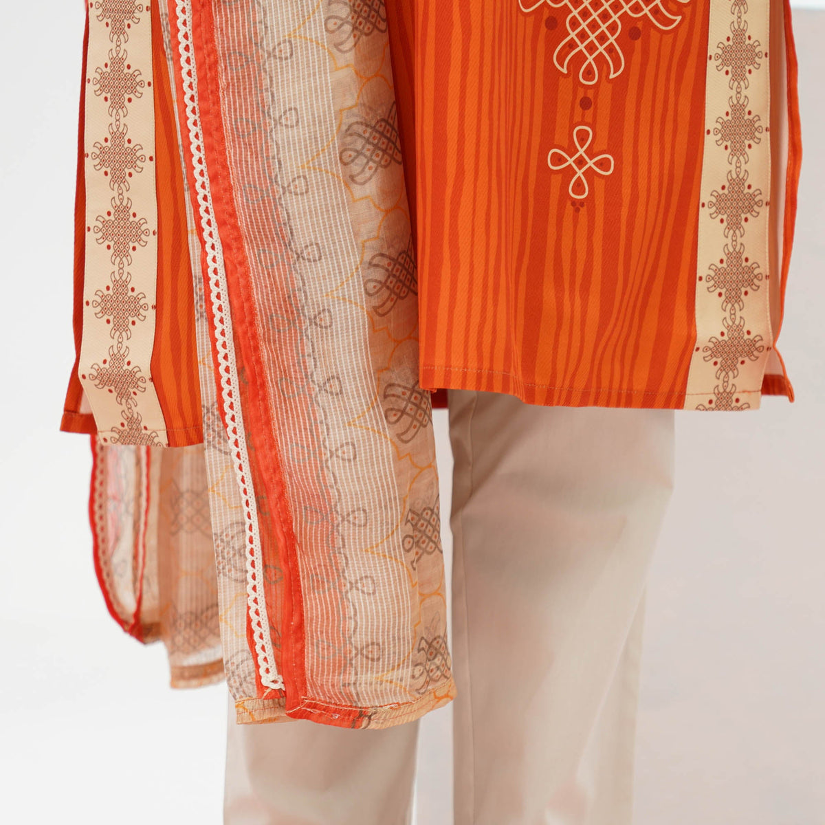 Womens Orange Three Piece Set