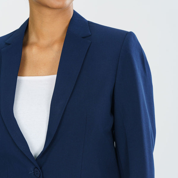 Womens Navy Slim Fit Blazer