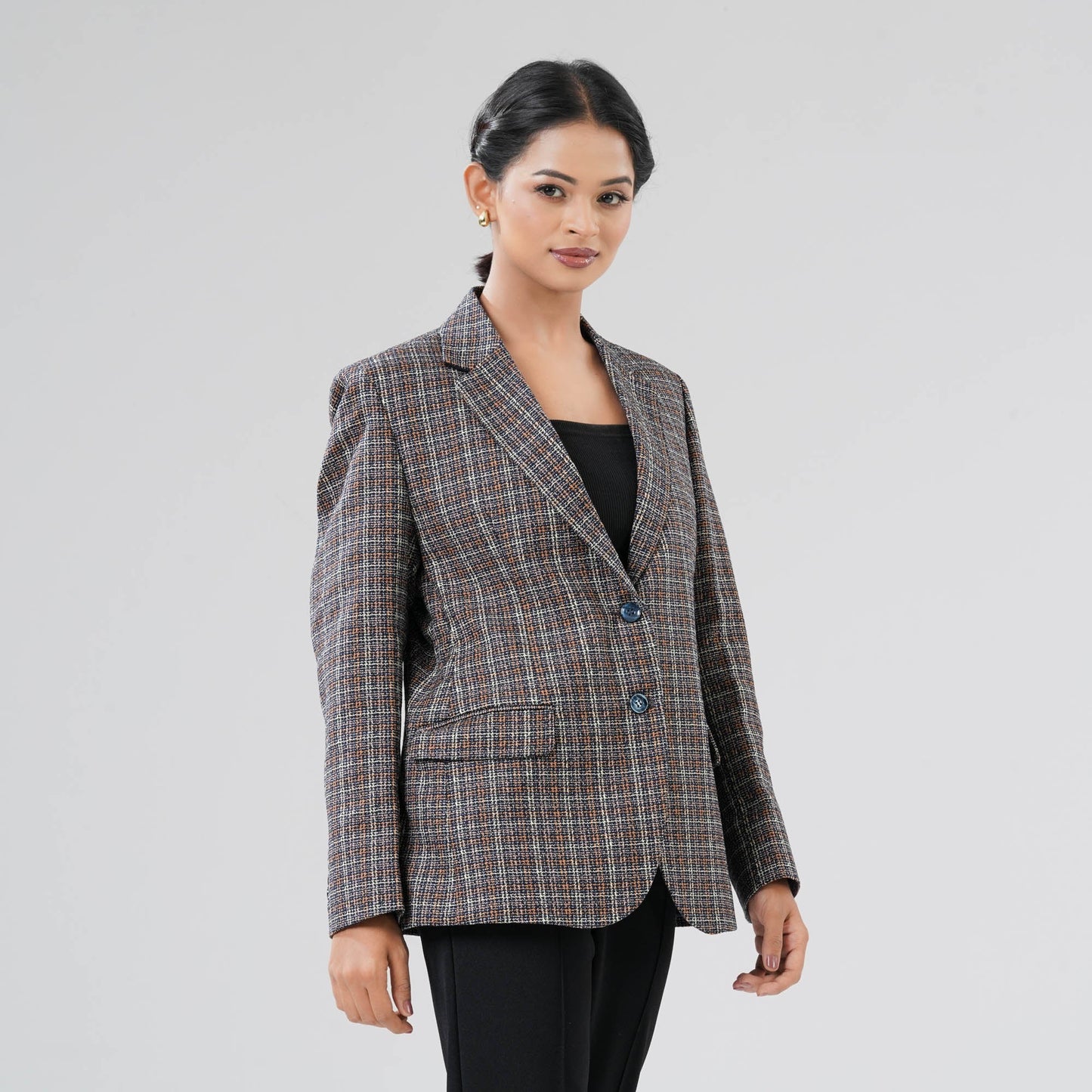 Womens Dark Beige Blazer