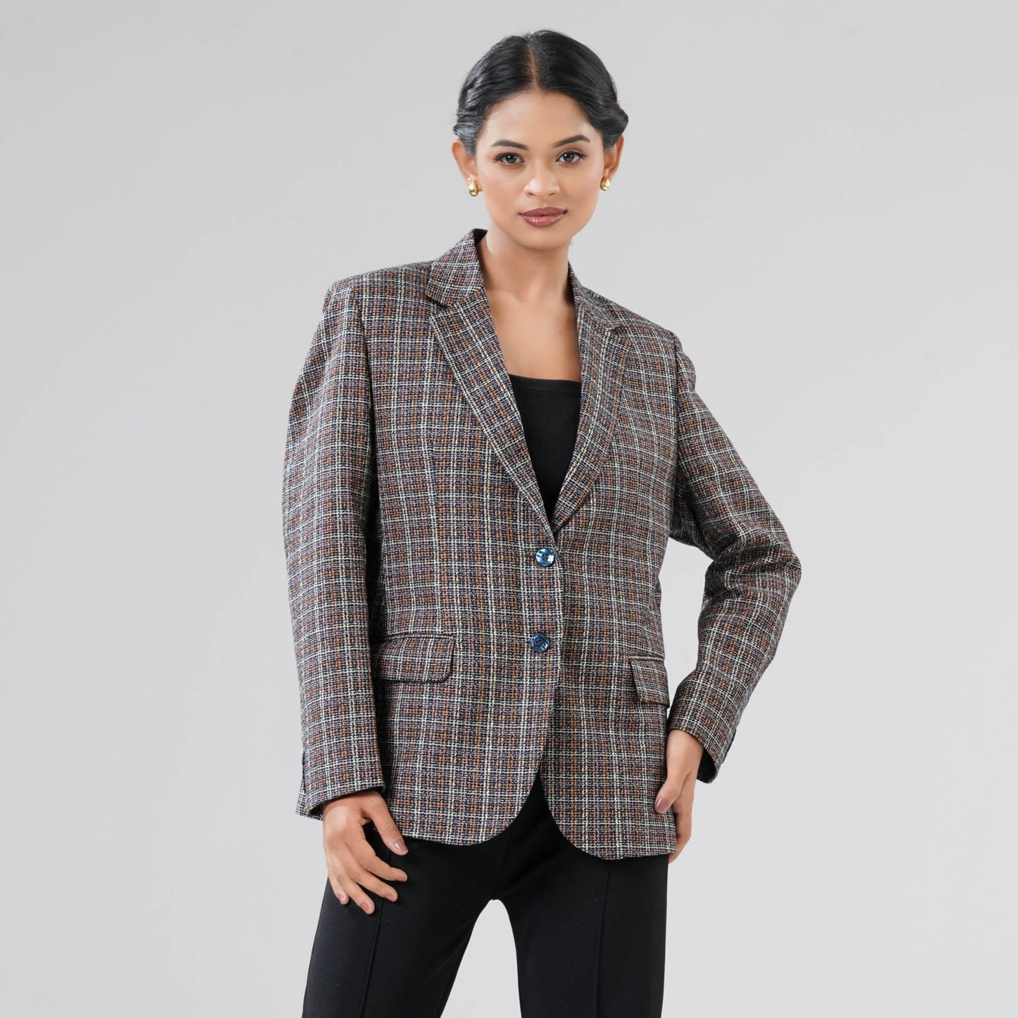 Womens Dark Beige Blazer