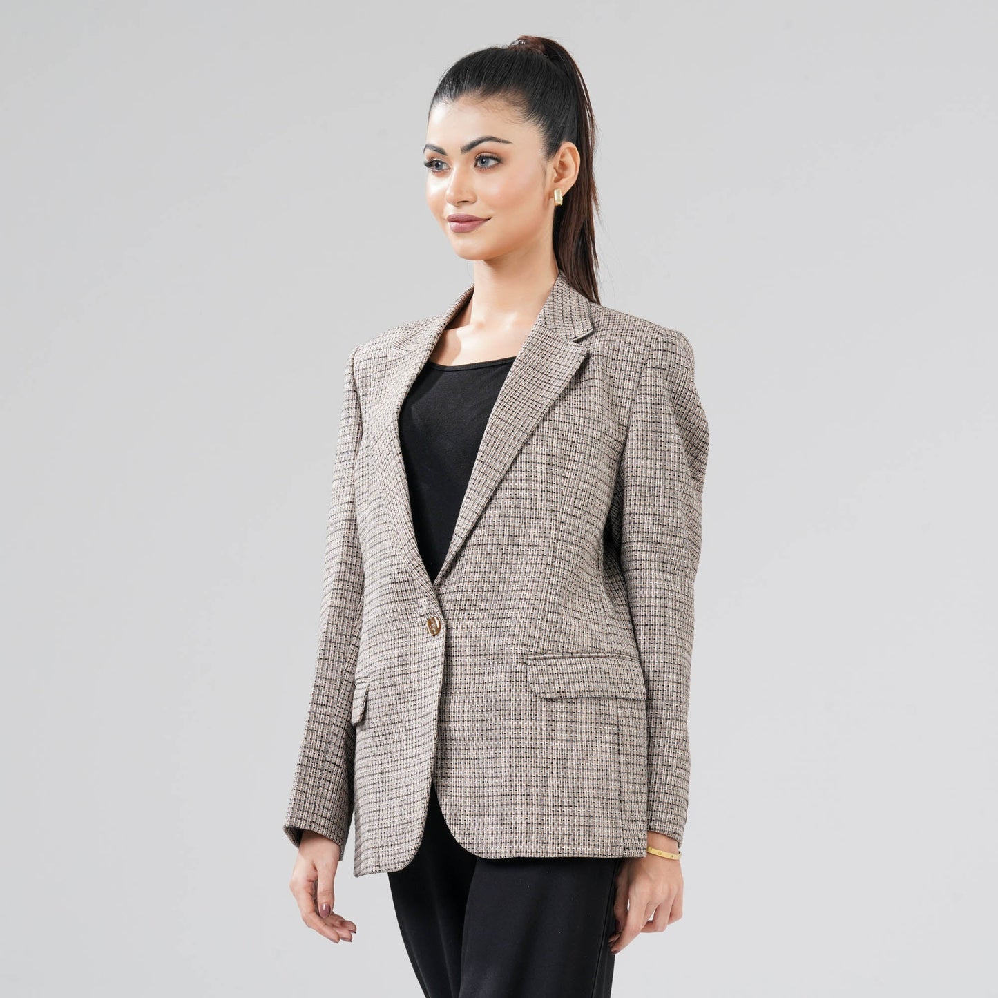 Women Dark Beige Blazer