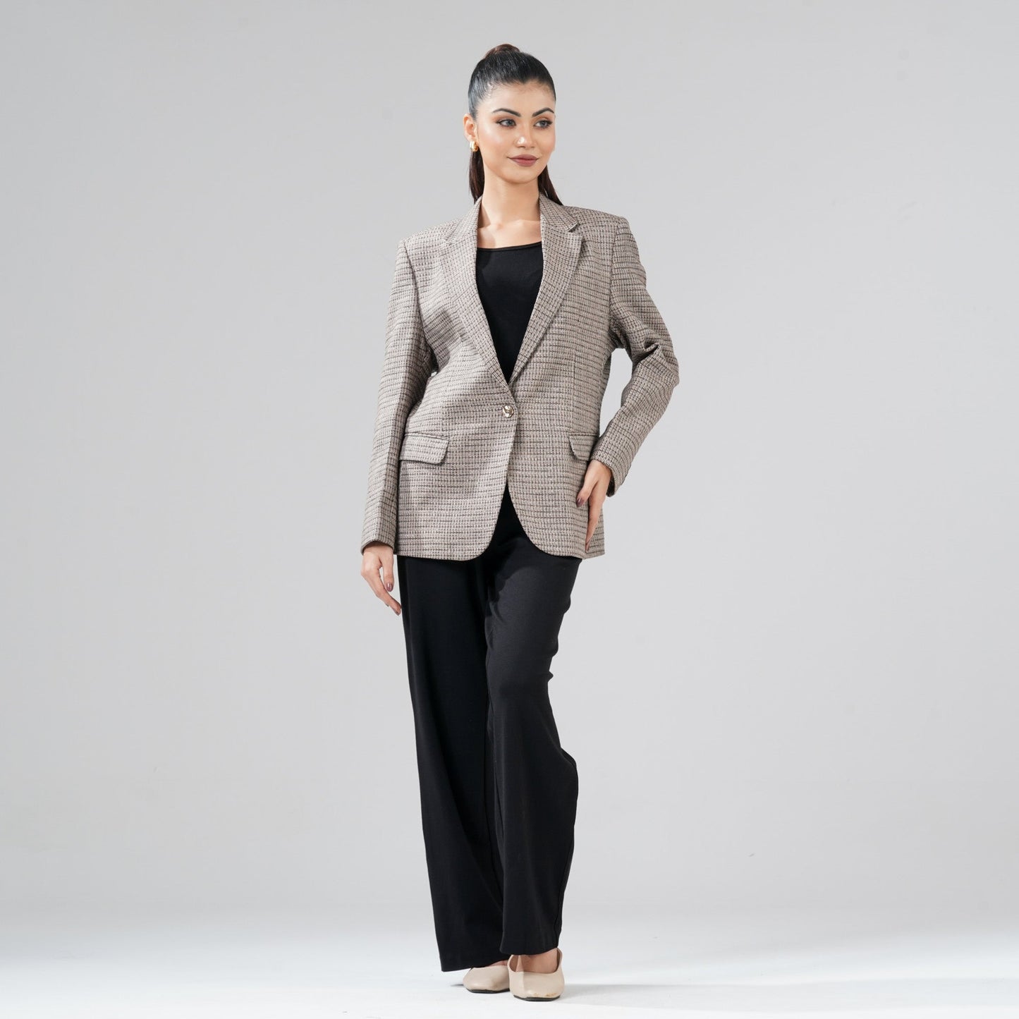 Women Dark Beige Blazer