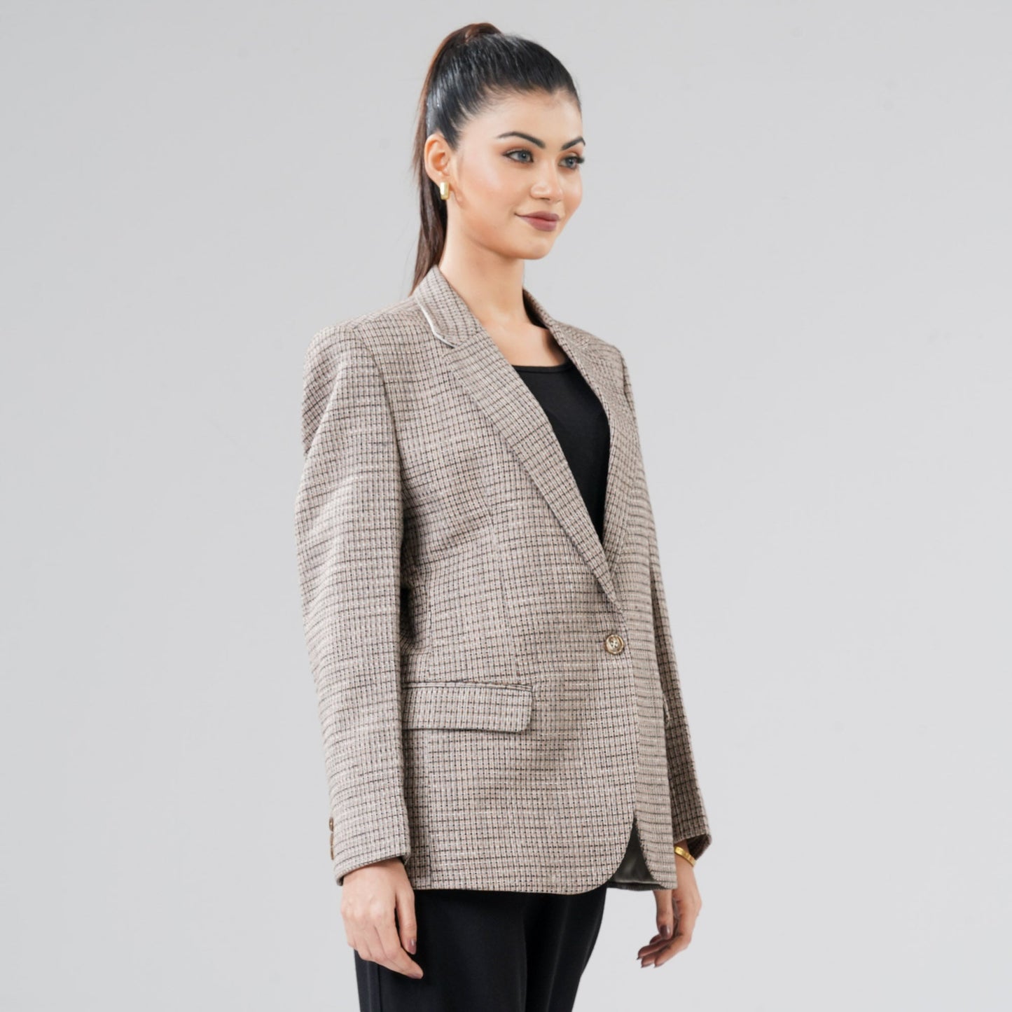 Women Dark Beige Blazer