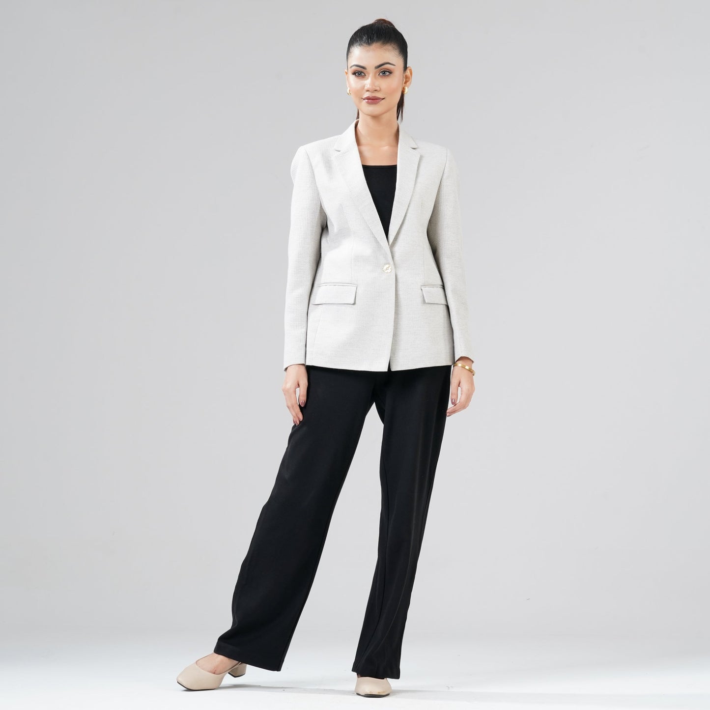 Womens Dark Beige Blazer