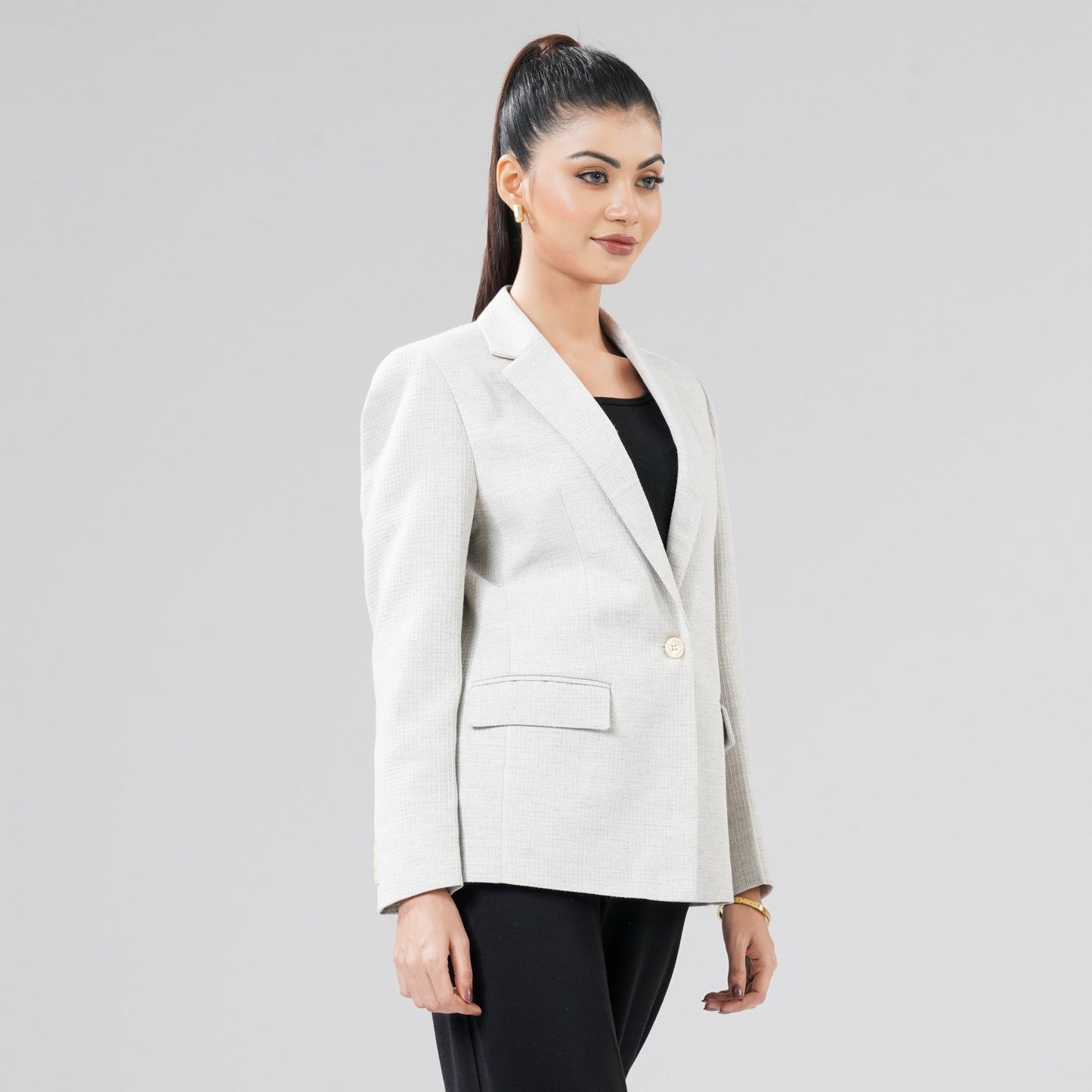 Womens Dark Beige Blazer