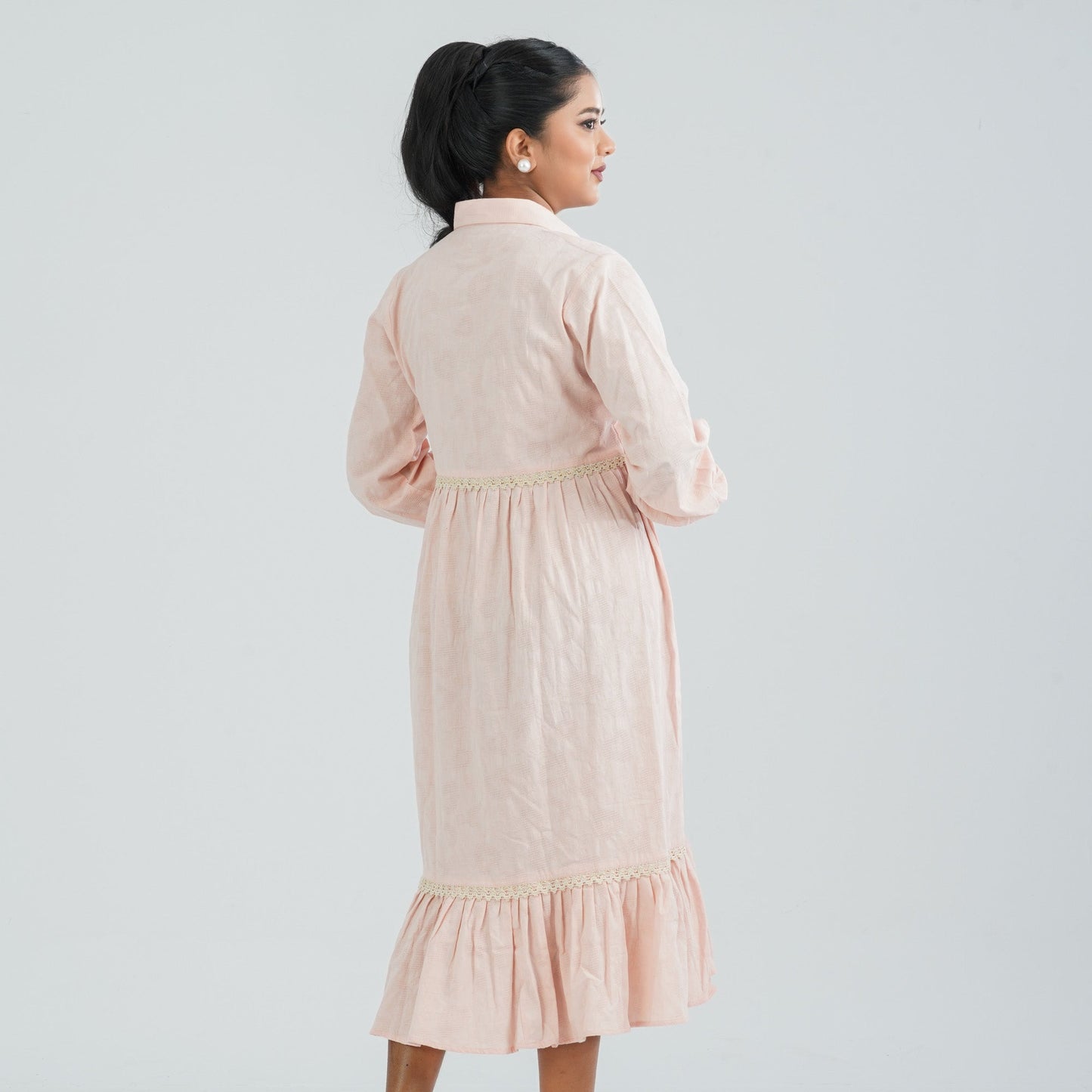 Womens Cotton Pink Dress