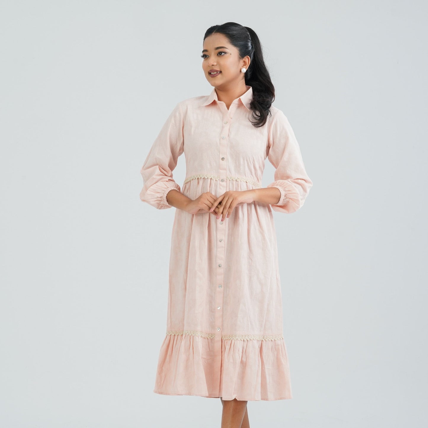 Womens Cotton Pink Dress