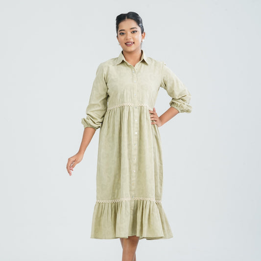 Women's Cotton Pink Dress