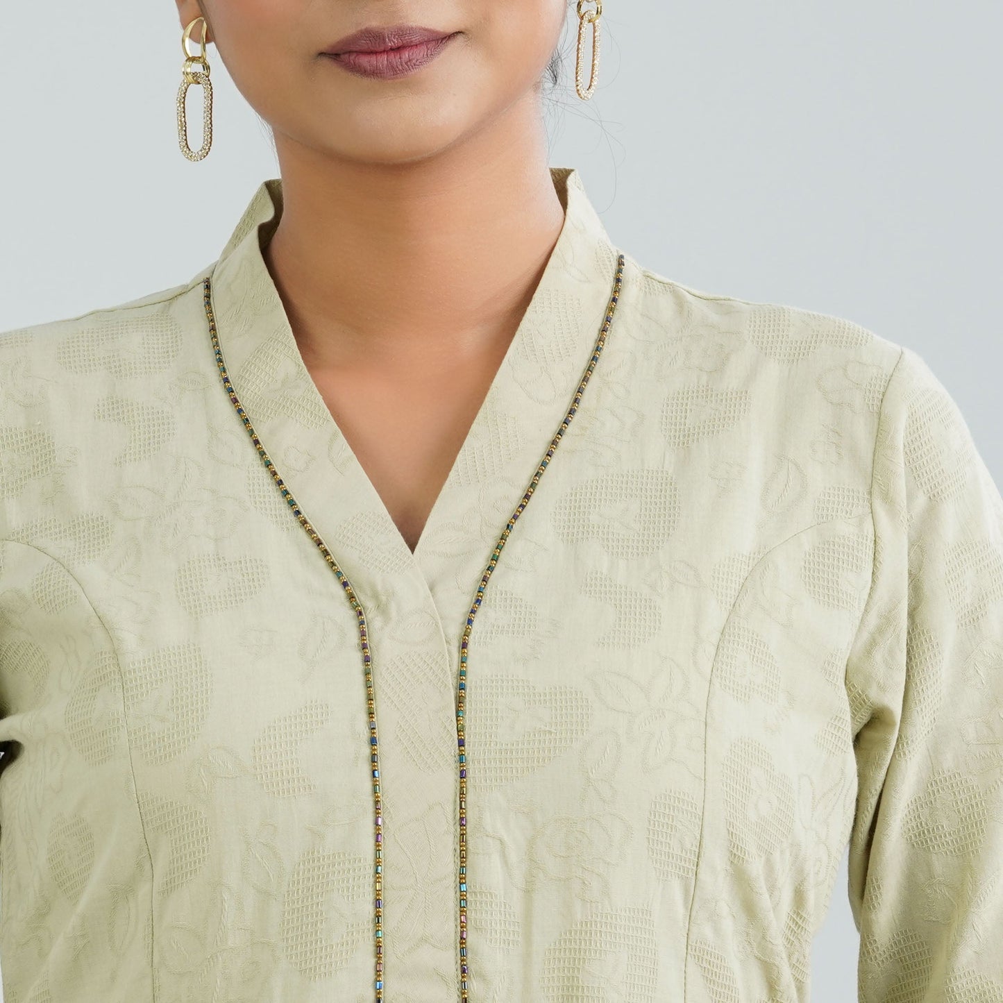 Womens Cotton Olive Dress