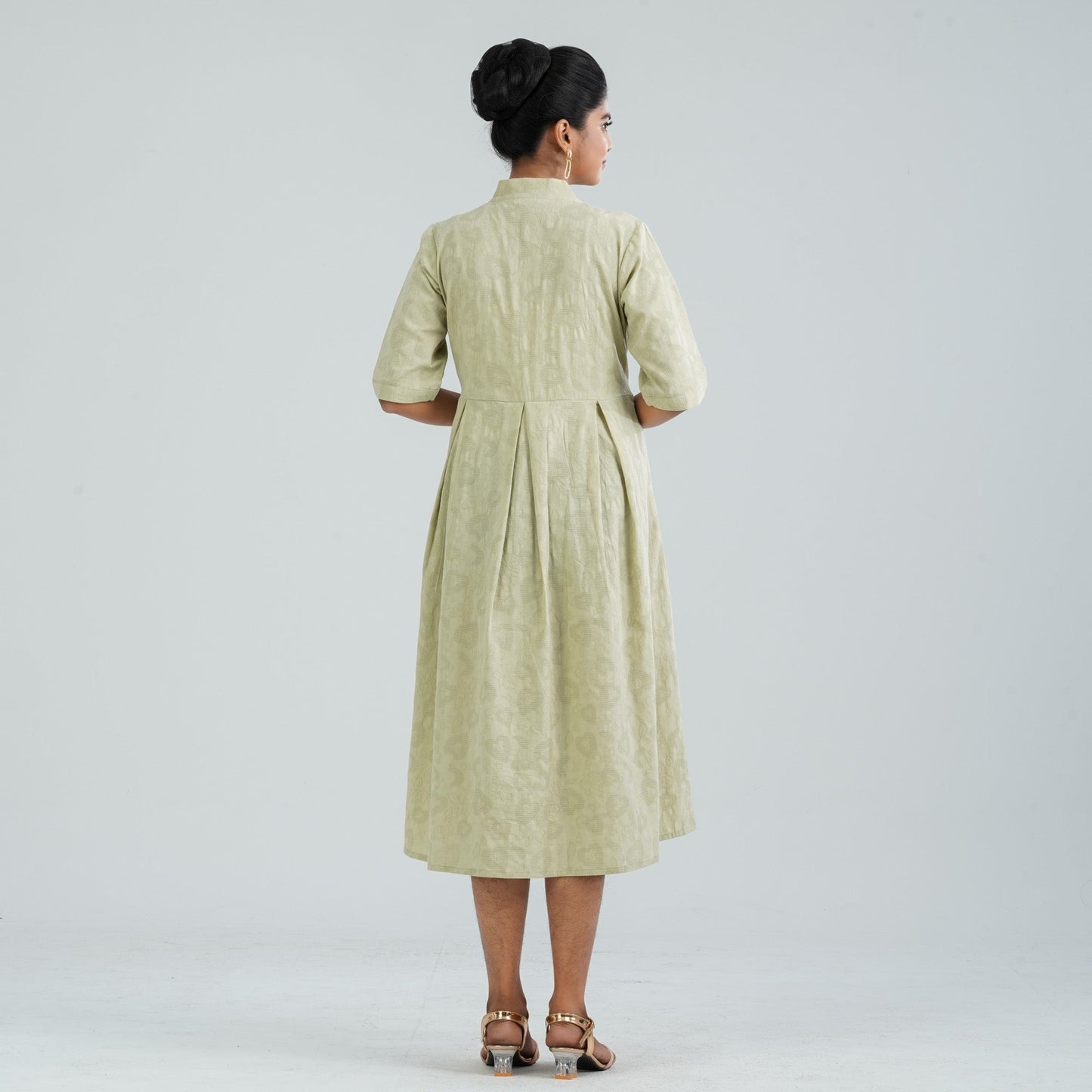 Womens Cotton Olive Dress