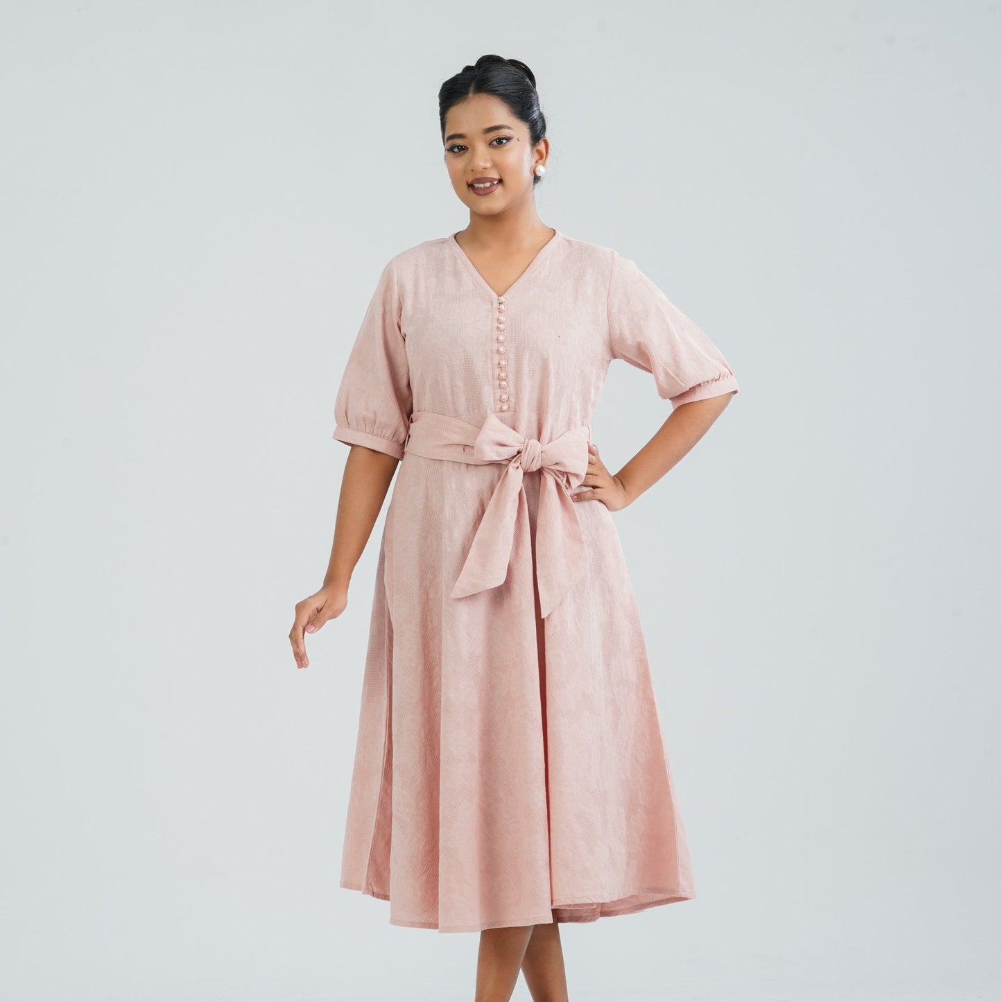 Women's Cotton Pink Dress