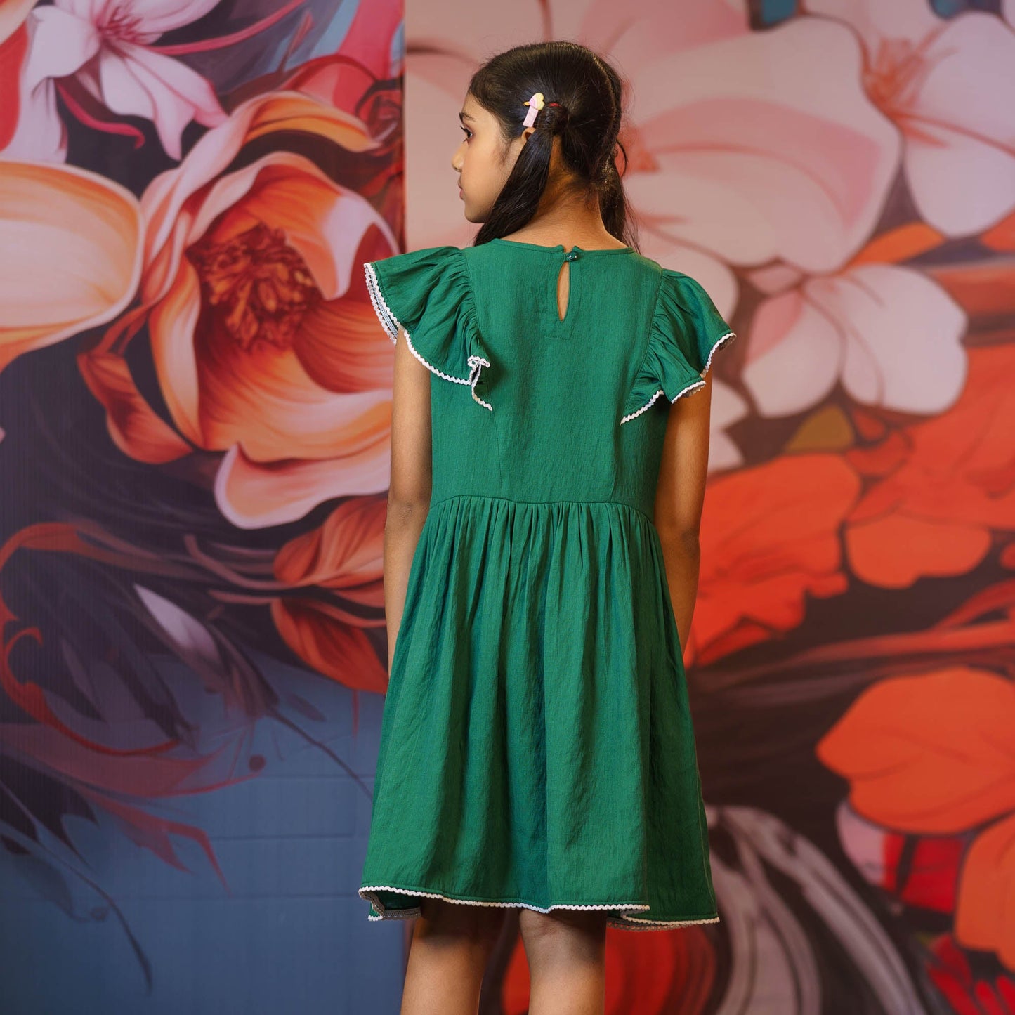 GIRLS FROCK-GREEN
