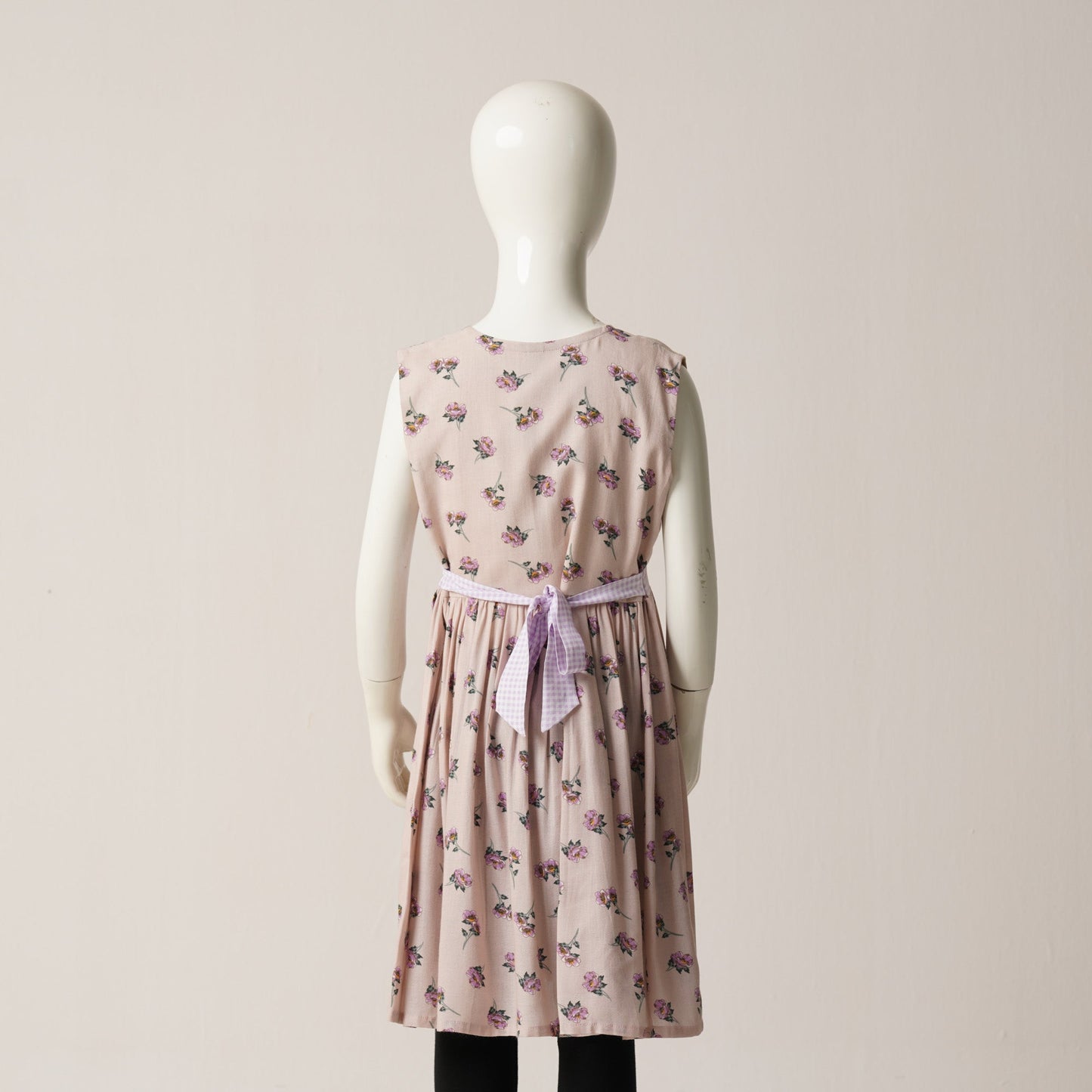GIRLS FROCK-LAVENDER CHECK