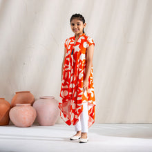 Load image into Gallery viewer, GIRLS FROCK-ORANGE PRINT
