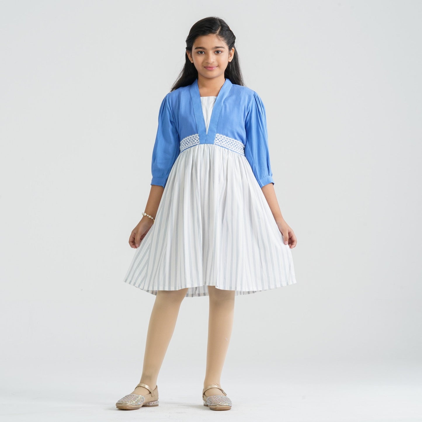 Girl’s Cotton Flared Midi Frock