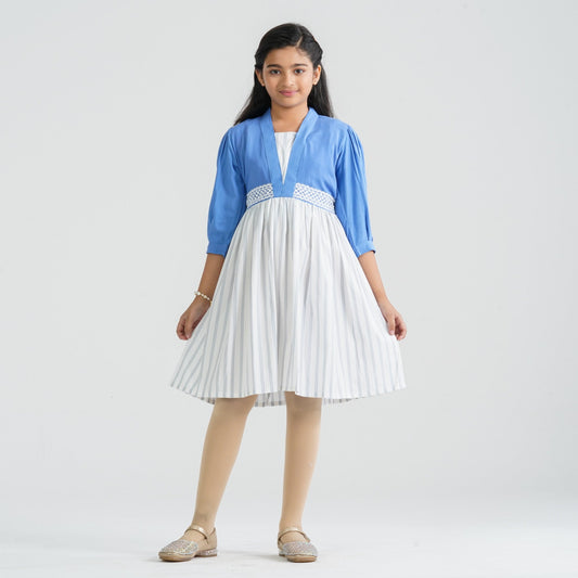 Girl’s Cotton Flared Midi Frock
