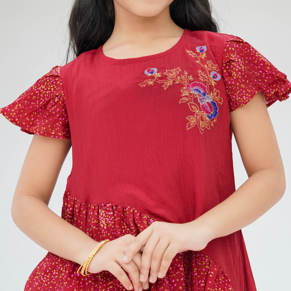 Girls Red Frock