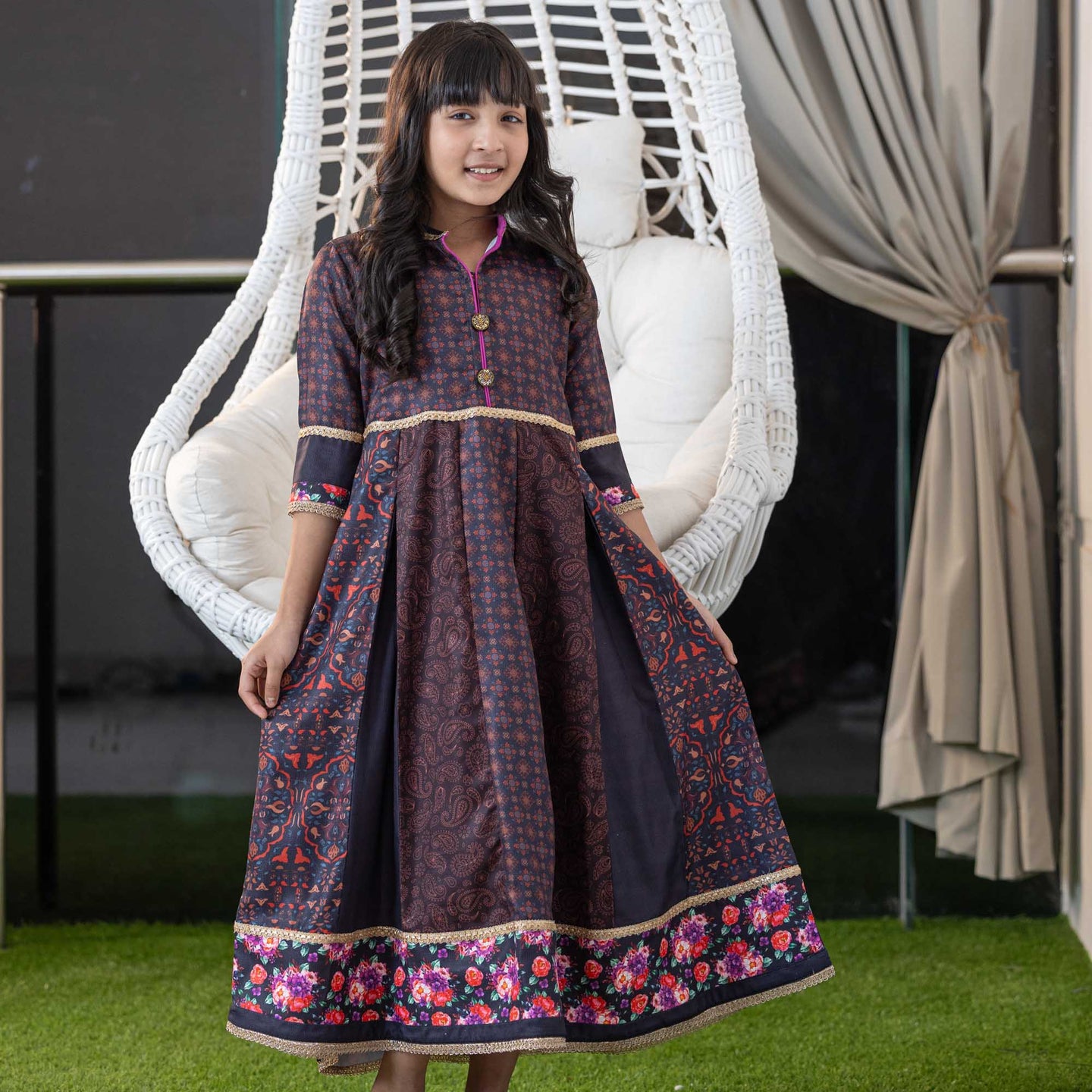 GIRLS GOWN-BLACK
