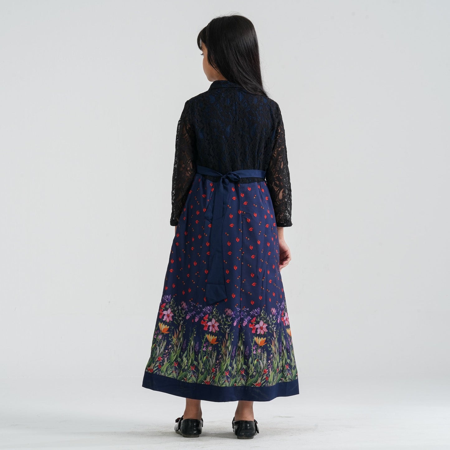 Girl’s Navy Blended Gown