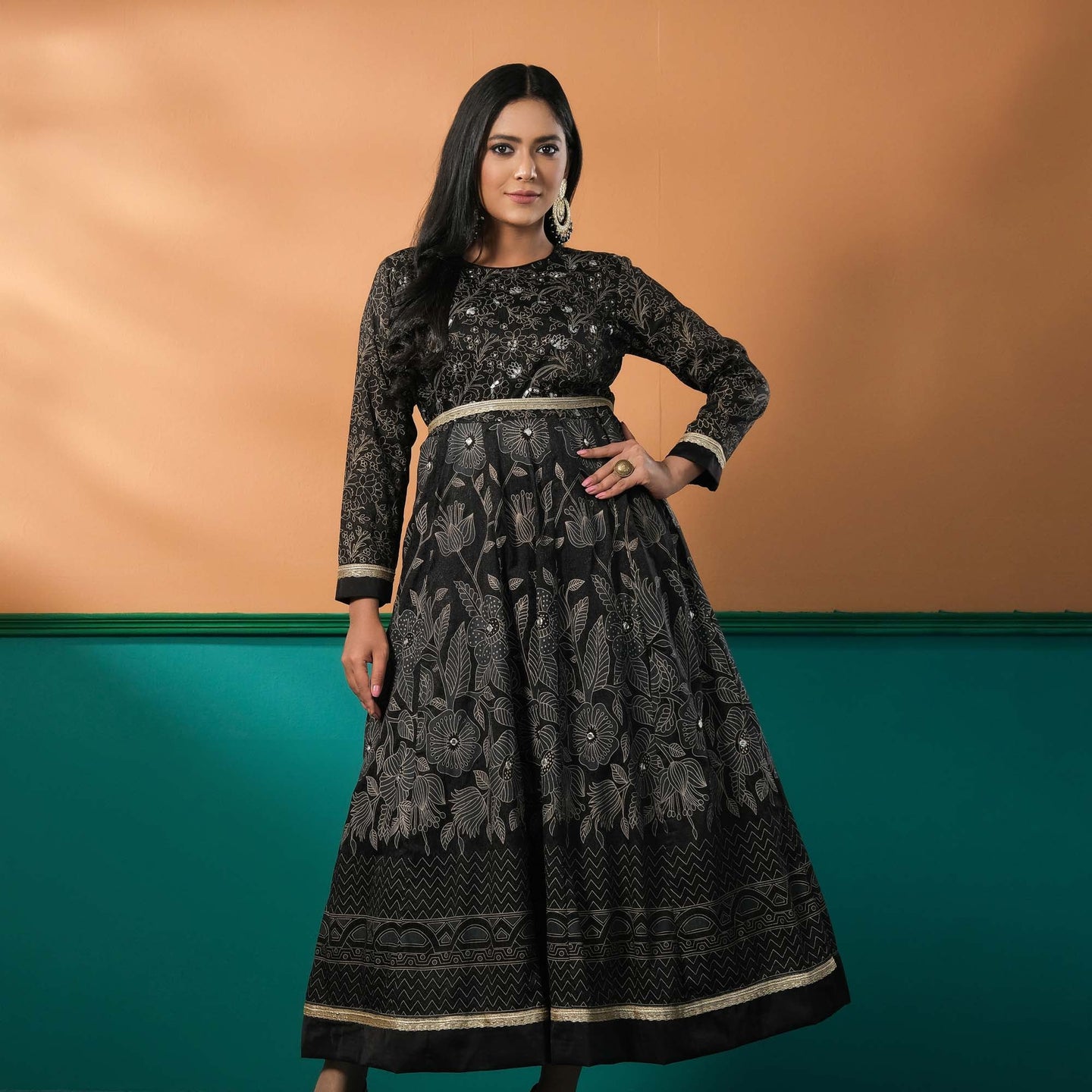 Women’s Black Ethnic Gown