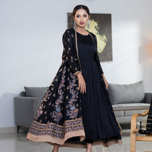 Load image into Gallery viewer, ETHNIC PREMIUM GOWN-BLACK
