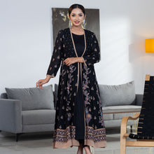 Load image into Gallery viewer, ETHNIC PREMIUM GOWN-BLACK
