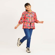 Load image into Gallery viewer, Girls Hot Pink Ethnic Jacket
