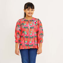 Load image into Gallery viewer, Girls Hot Pink Ethnic Jacket
