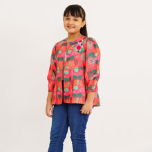 Load image into Gallery viewer, Girls Hot Pink Ethnic Jacket
