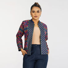 Load image into Gallery viewer, Women&#39;s Ethnic Navy Jacket
