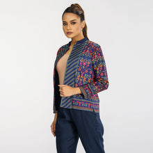 Load image into Gallery viewer, Women&#39;s Ethnic Navy Jacket
