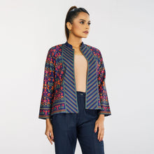 Load image into Gallery viewer, Women&#39;s Ethnic Navy Jacket
