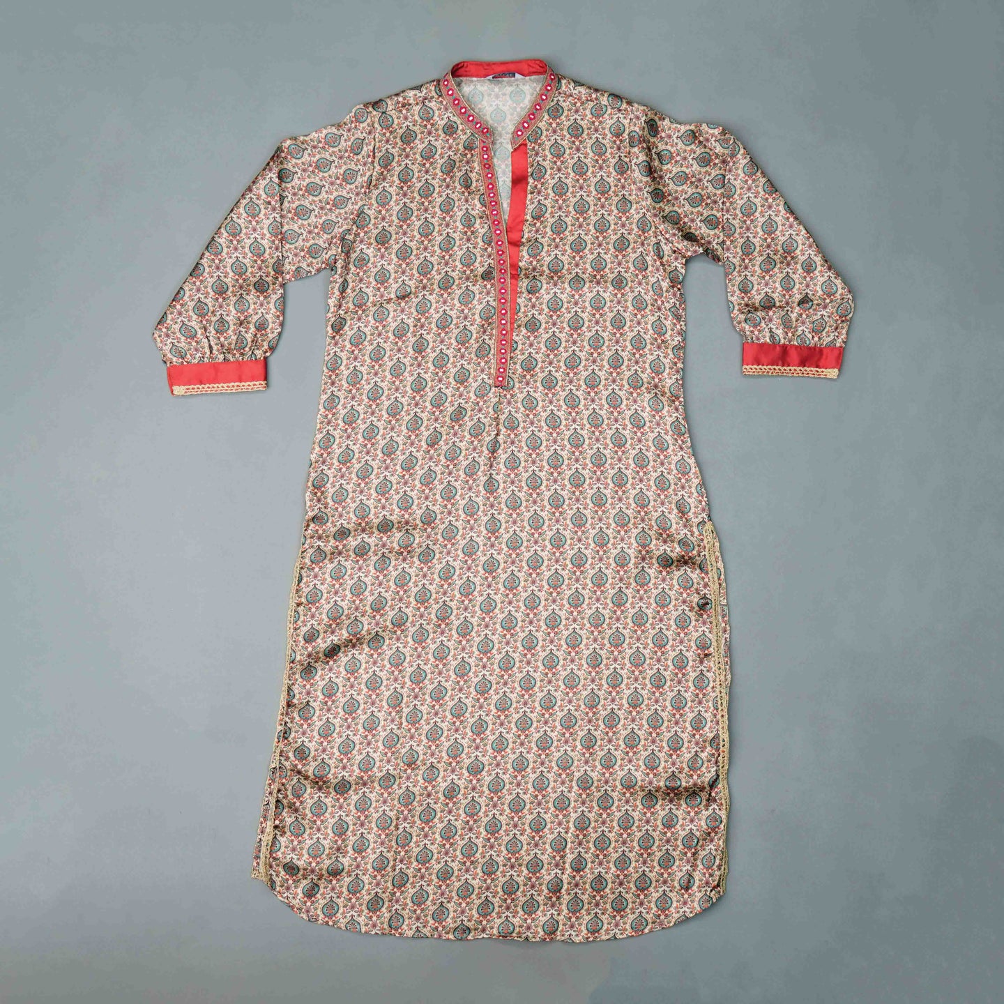 Women Beige Digital Print Kurti