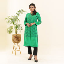 Load image into Gallery viewer, Women Green Screen Print Kurti
