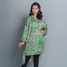 Load image into Gallery viewer, Women Green &amp; Pink Printed Kurti
