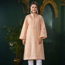 Load image into Gallery viewer, Women Melon Cotton Kurti
