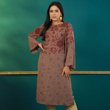 Load image into Gallery viewer, ETHNIC AVERAGE KURTI-BROWN
