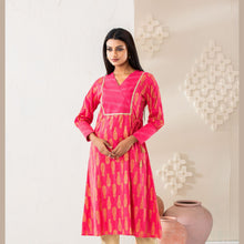 Load image into Gallery viewer, Women’s Cotton Pink Kurti
