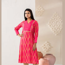 Load image into Gallery viewer, Women’s Cotton Pink Kurti
