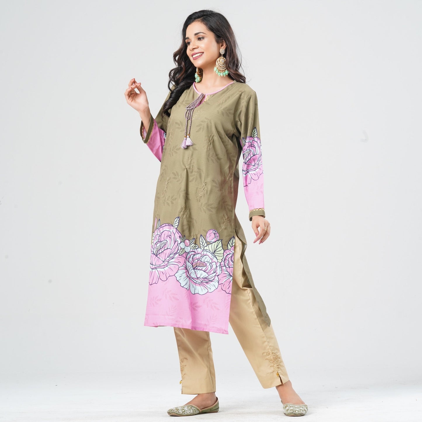 Women's Blended Silk Kurti
