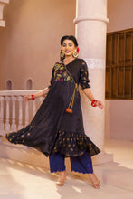 Load image into Gallery viewer, ETHNIC HIGH RANGE KURTI-BLACK
